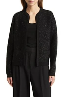 KOBI HALPERIN Sequin Sweater Jacket in Black at Nordstrom, Size X-Large