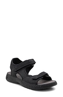 ara Anaheim Strappy Sandal Black Nubuck at Nordstrom,