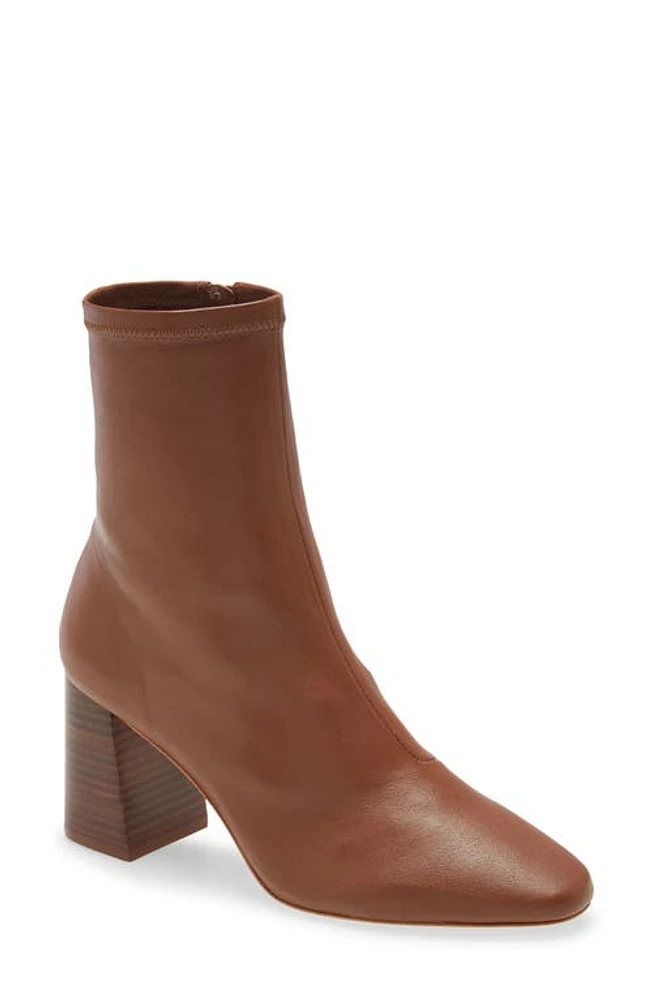 Loeffler Randall Elise Stretch Leather Bootie Acorn at Nordstrom,