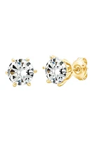 Crislu Cubic Zirconia Stud Earrings in 18Kt Yellow Gold at Nordstrom