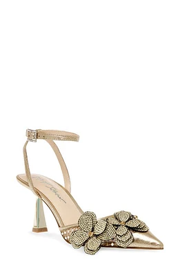 Betsey Johnson Sofya Pointed Toe Pump Gold at Nordstrom,