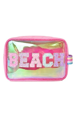 OMG Accessories Kids' Beach Glitter Pouch in Bubble Gum at Nordstrom