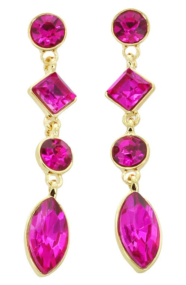 Panacea Crystal Linear Drop Earrings in Pink at Nordstrom