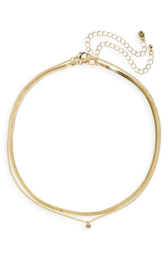 BP. Set of 2 14K Gold Dipped Layered Necklaces at Nordstrom