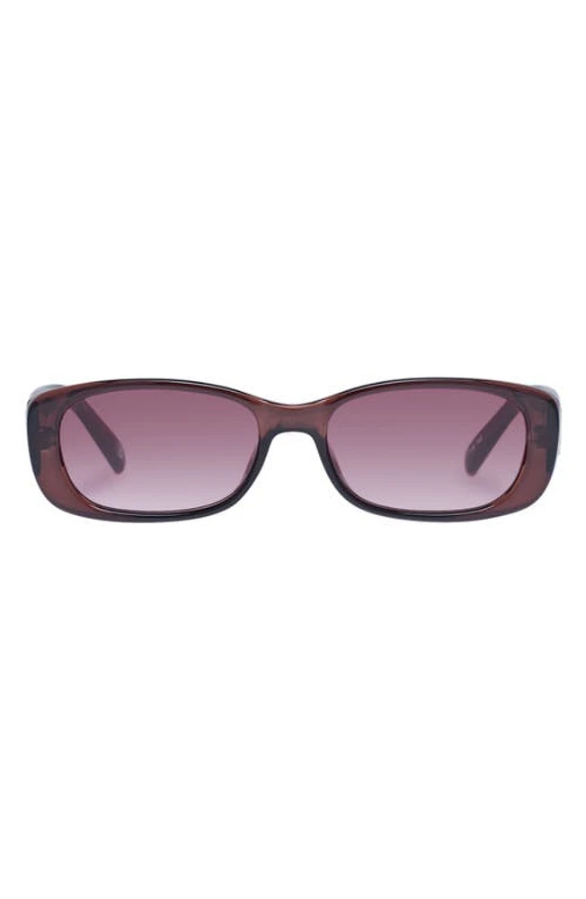 Le Specs Unreal 52mm Rectangular Sunglasses in Chocolate at Nordstrom