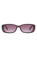 Le Specs Unreal 52mm Rectangular Sunglasses in Chocolate at Nordstrom