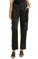 Simkhai Carolina Structured Sateen Utility Pants Black at Nordstrom,