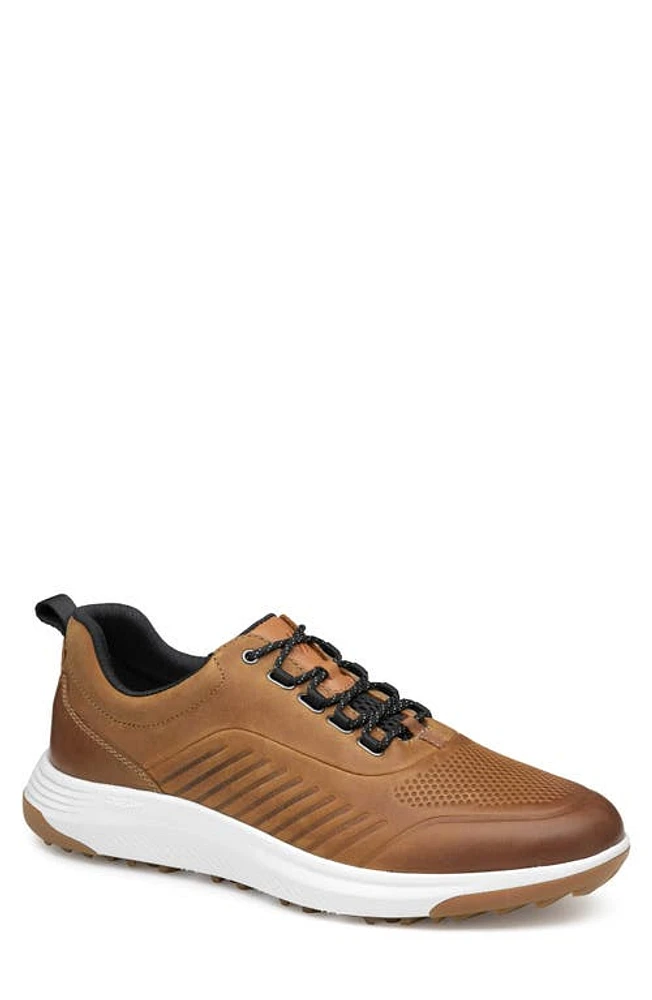 Johnston & Murphy Amherst GL1 Luxe Hybrid Waterproof Golf Sneaker Tan Oiled Full at Nordstrom,