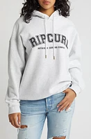 Rip Curl Varsity Appliqué Hoodie Grey Marle/Black at Nordstrom,