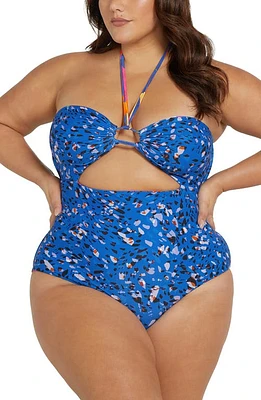 Artesands Au Contraire Cutout Reversible Multifit One-Piece Swimsuit Blue at Nordstrom, Us