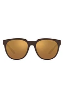 Emporio Armani 55mm Mirrored Phantos Sunglasses in Mattebrown at Nordstrom