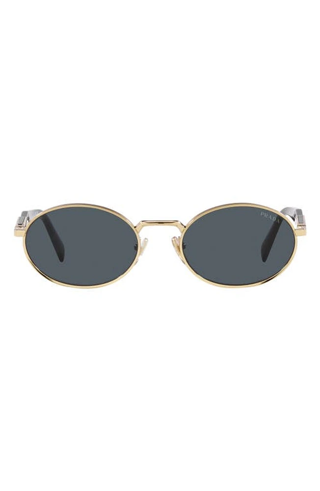 Prada 55mm Oval Sunglasses in Dark Grey at Nordstrom