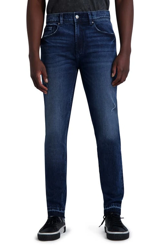 Karl Lagerfeld Paris Relase Hem Slim Fit Jeans Dark Blue at Nordstrom,