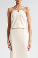 Vince Slit Neck Halter Top in Off White at Nordstrom, Size Large