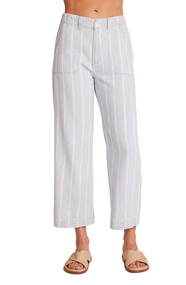 Bella Dahl Blakely Stripe Cotton Blend Wide Leg Ankle Pants Beach Wash at Nordstrom,