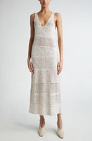 Maria McManus Openwork Sequin Midi Sweater Dress Creama at Nordstrom,