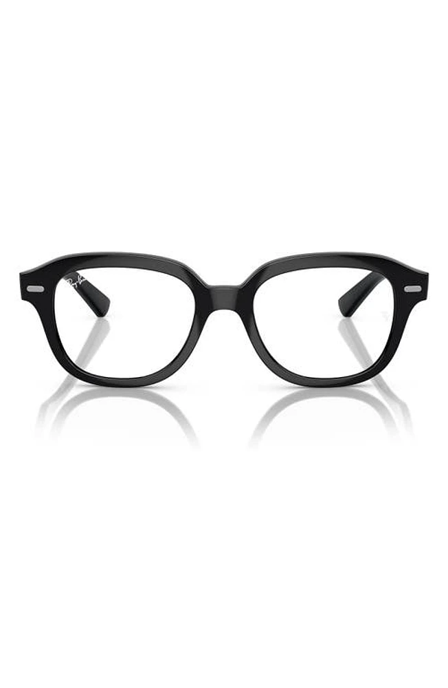 Ray-Ban Erik 51mm Square Optical Glasses in Black at Nordstrom