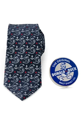 Cufflinks, Inc. Donald Duck Pin & Tie Set in Blue Multi at Nordstrom