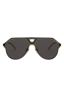 Dolce & Gabbana 60mm Gradient Aviator Sunglasses in Gold/Black Matte/Grey at Nordstrom