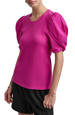 DKNY Twist Sleeve Rib Top at Nordstrom,