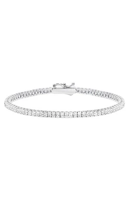 Crislu Princess Cubic Zirconia Tennis Bracelet in Platinum at Nordstrom