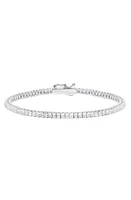 Crislu Princess Cubic Zirconia Tennis Bracelet in Platinum at Nordstrom