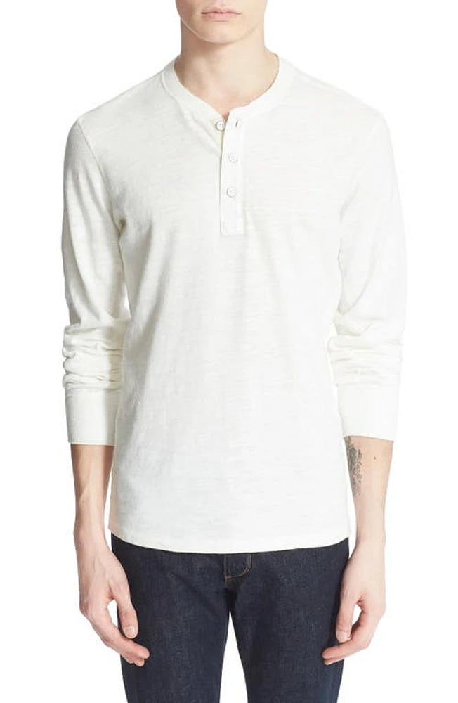 rag & bone Classic Slim Fit Henley White at Nordstrom,