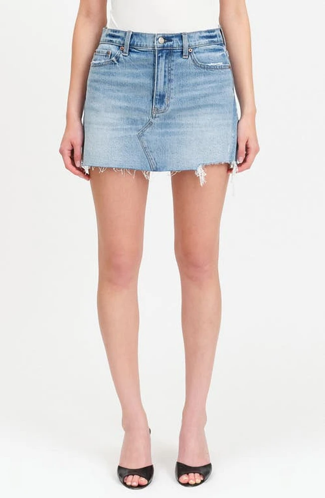 DAZE Malibu Distressed Cutoff Denim Miniskirt at Nordstrom,