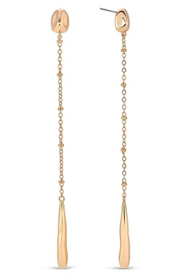 Ettika 18K Gold Plated Nugget Linear Drop Earrings at Nordstrom