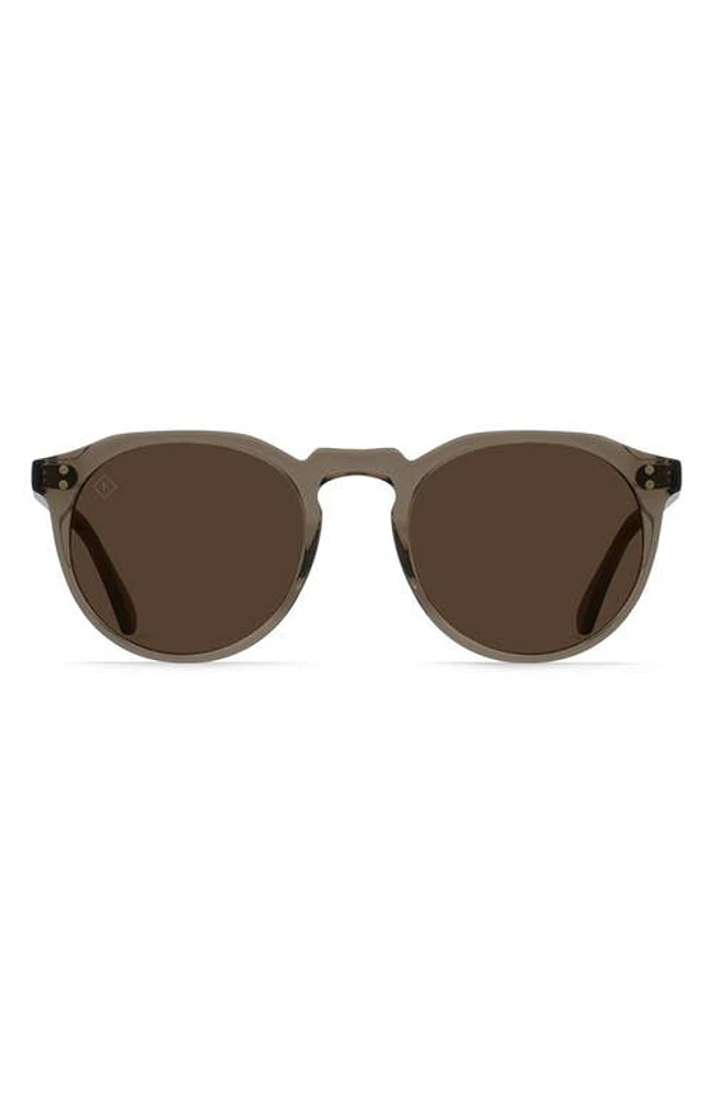 RAEN Remmy 49mm Polarized Round Sunglasses in Ghost/Vibrant Brown Polar at Nordstrom