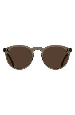 RAEN Remmy 49mm Polarized Round Sunglasses in Ghost/Vibrant Brown Polar at Nordstrom