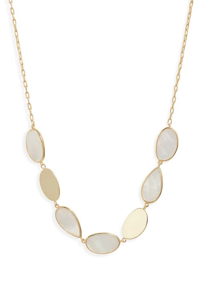 Argento Vivo Sterling Silver Mother-of-Pearl Pendant Necklace in Gold at Nordstrom