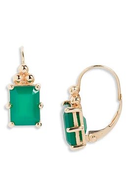 Anzie Cléo Carré Green Onyx Drop Earrings at Nordstrom