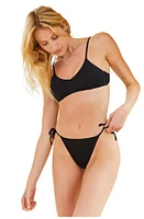 Flirtt Gottex Solid High leg side tie swim bottom Black at Nordstrom,