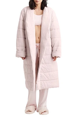 Papinelle Cuddle Oversize Cotton Midi Puffer Robe Rose Dust at Nordstrom,