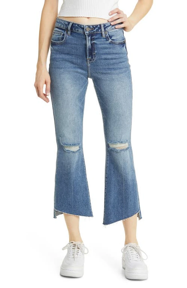 HIDDEN Jeans Happi Ripped Step Hem Crop Flare Vintage at Nordstrom,