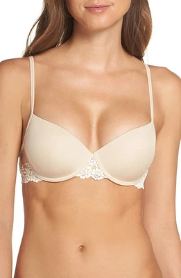 Wacoal 'Embrace Lace' Push-Up Bra Natural Nude at Nordstrom,