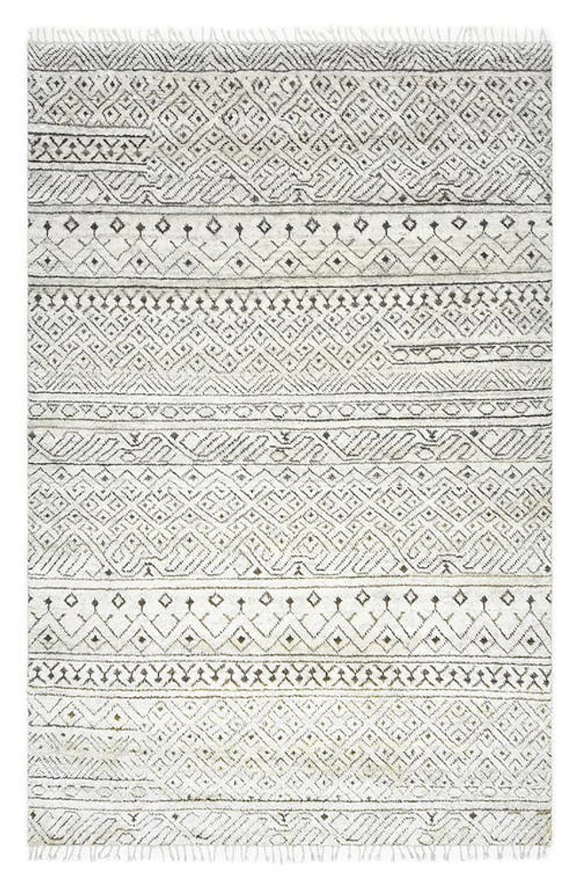 Solo Rugs Thomas Handmade Wool Blend Area Rug in Grey at Nordstrom, Size 8X10