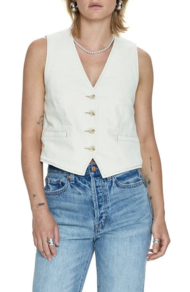 Pistola Vero Button-Up Vest Ecru at Nordstrom,