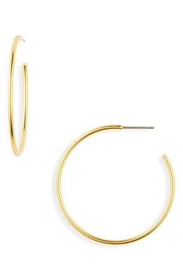 Madewell Medium Hoop Earrings in Vintage Gold at Nordstrom