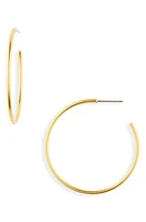 Madewell Medium Hoop Earrings in Vintage Gold at Nordstrom