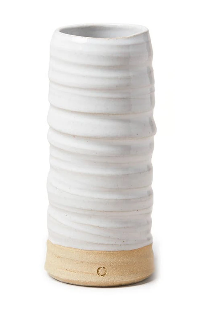 Farmhouse Pottery Small Glazed Stoneware Vase in White at Nordstrom