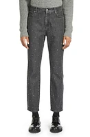 Weekend Max Mara Teano Rhinestone Embellished Straight Leg Jeans Black at Nordstrom,