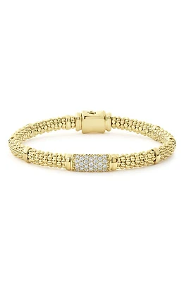 LAGOS Caviar Diamond Rope Bracelet in Gold at Nordstrom, Size Medium