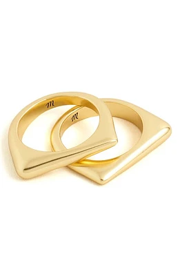 Madewell Droplet Stacking Ring Set Vintage Gold at Nordstrom,