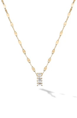 Lana Baguette Diamond Pendant Necklace in Gold at Nordstrom, Size 18