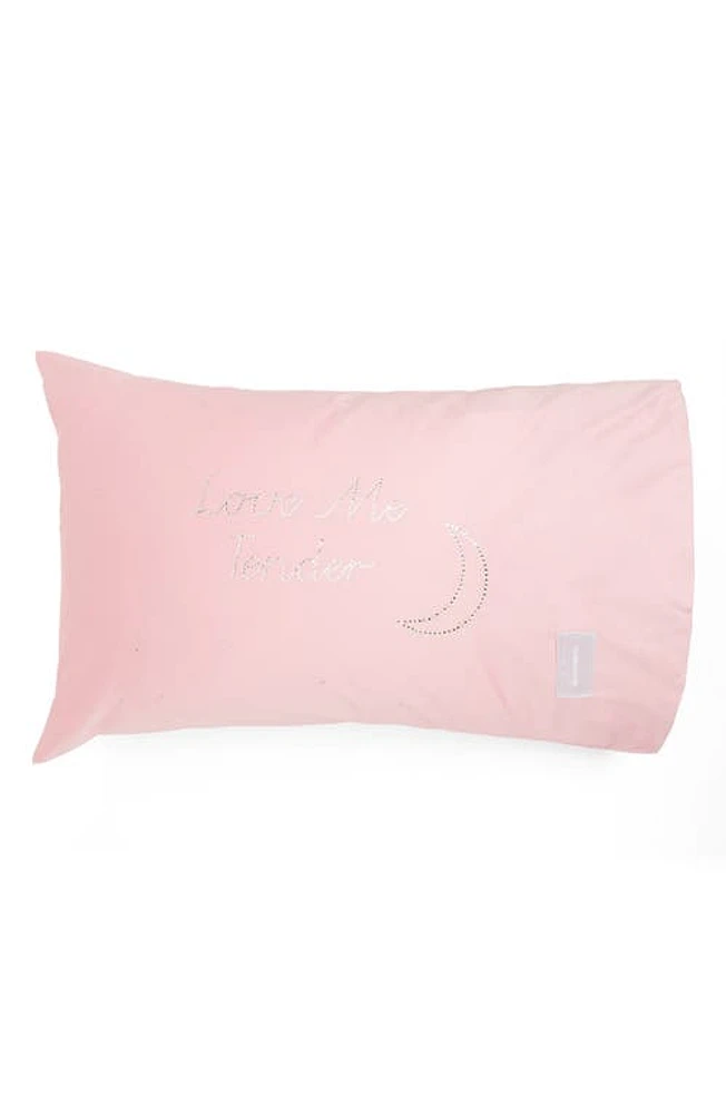 Magniberg Gala Swarovski Crystal Embellished Cotton Sateen Pillowcase in Gala Pink Queen at Nordstrom