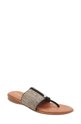 André Assous Nice Featherweights Slide Sandal /Beige Linen at Nordstrom