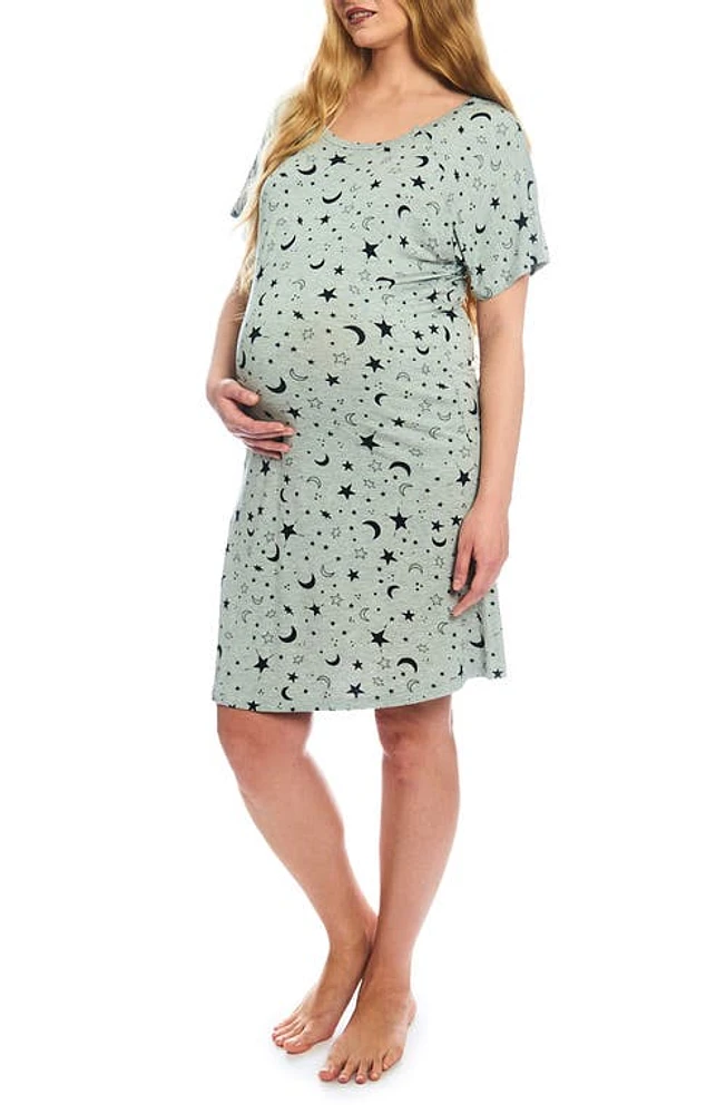 Everly Grey Rosa Jersey Maternity Hospital Gown at Nordstrom,