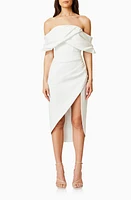 Elliatt March Off the Shoulder Cocktail Sheath Dress White at Nordstrom,